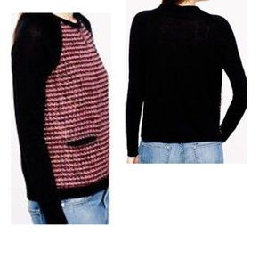 J. Crew Women's Wool Tweed Texture  Sweater Black